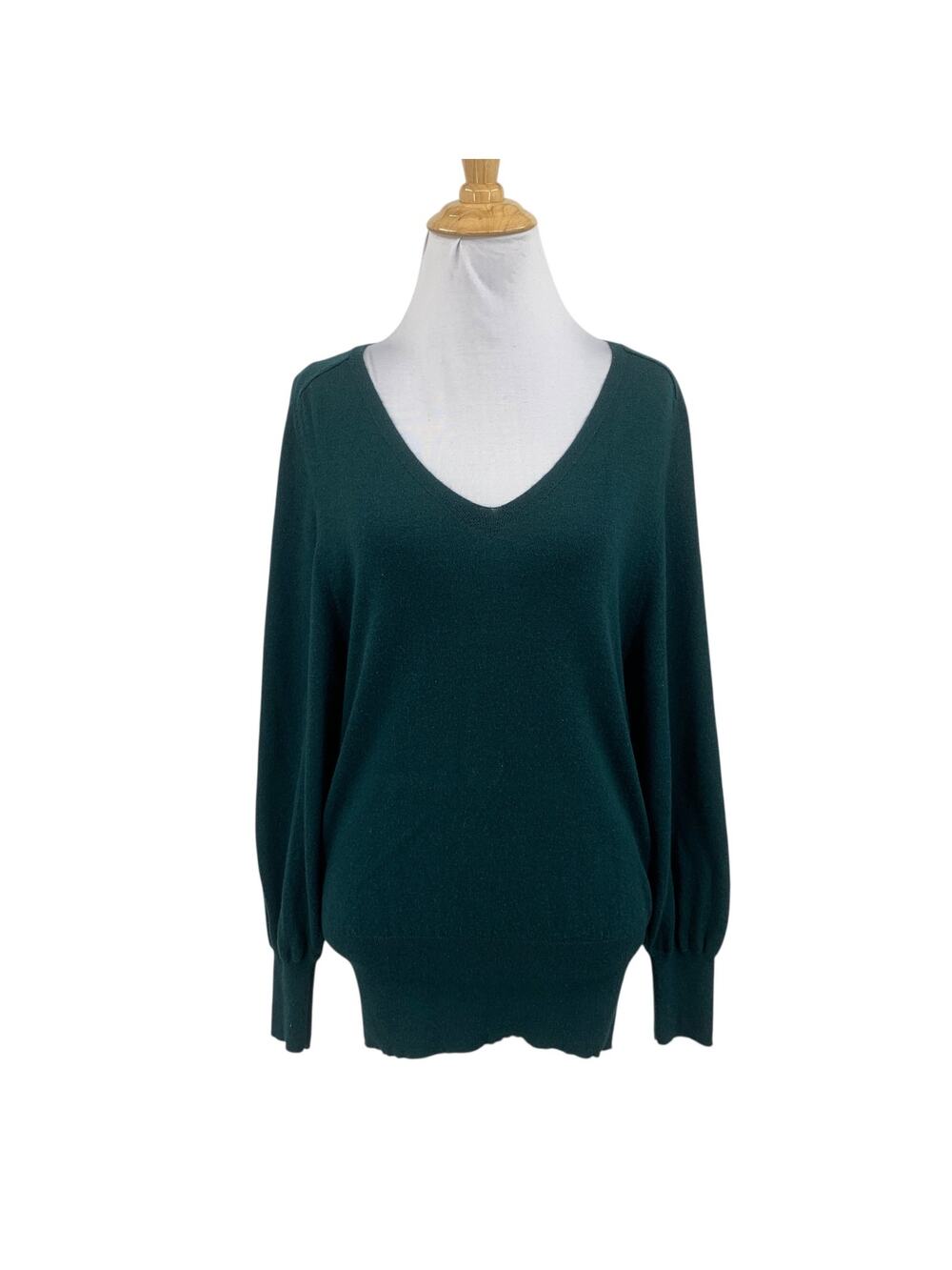 Splendid Sweater Womens XS Extra Small Spruce Cashmere Blend Blouson Sleeve